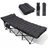 Sekey Campingliege Klappbett Schwarz