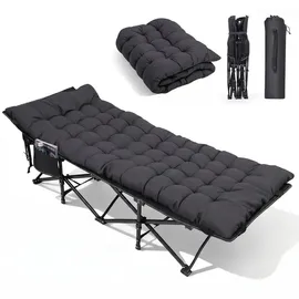 Sekey Campingliege Klappbett Schwarz