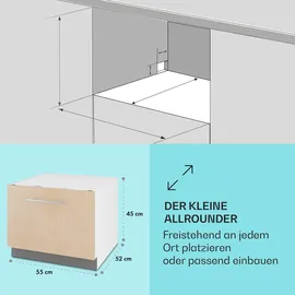 Klarstein Havasia UV 6 Secret Einbau-Geschirrspüler (vollintegrierbar, 550 mm breit)