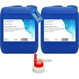 HERRLAN® Destilliertes Wasser – 2 x 10 Liter AQUA PURIFICATA inkl. 1 x AGH Ph. Eur. - Hochreines Laborwasser in Pharmaqualität - Made in Germany