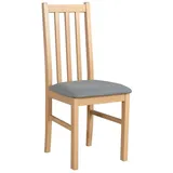 Beautysofa Esszimmerstuhl BOSS (2 Stk. pro Satz) aus Holz mit gepolstertem Sitz (6 St), Beine zur Auswahl: Schwarz, Weiß, Walnuss, Sonoma, Stirling, Grandson grau