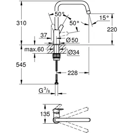 Grohe Start C-Auslauf mattschwarz 304702430