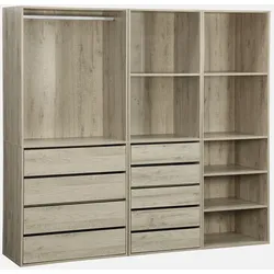 Modulares Kleiderschrank-Set mit 3 Elementen Natur - sweeek