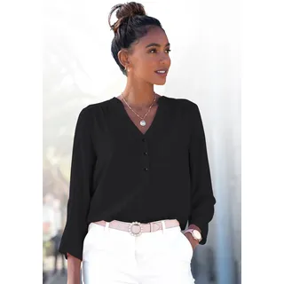 LASCANA Schlupfbluse Damen schwarz Gr.36