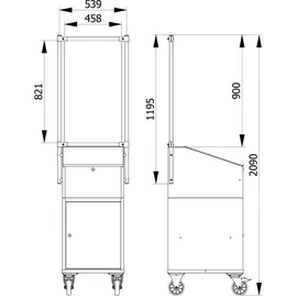 Fechtel Fetra fetra Anbausatz Infektionsschutzrahmen 5948 für Modelle 2448, 2449