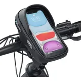 WASSERDICHTE HANDY-FAHRRADTASCHE MIT STAURAUM - HANDYHALTERUNG FÜR FAHRRAD SCHWARZ 1 LITER