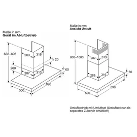 Siemens LC97BDN60 Wandhaube 90 cm Schwarz Matt