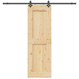 vidaXL Narvik rechts 70 x 210 cm Natürlich/Schwarz