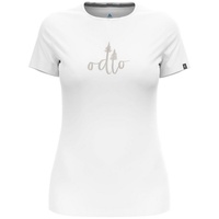 Odlo Crew Kumano Trees Short Sleeve T-shirt Weiß M Frau