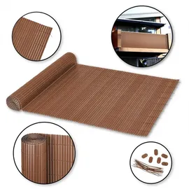 Ribelli PVC Sichtschutzmatte mit Steg 80 x 300 cm braun