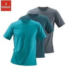 H.I.S. H.I.S T-Shirt Packung, 3 Stk. aus Baumwolle perfekt als Unterziehshirt, Gr. 4/S, dunkelpetrol, dunkelgrau, petrol, , 380458-4