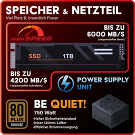 Greed Gaming-PC AMD Ryzen 5 7500F 5,0 GHz 32 GB RAM 1 TB SSD RTX 5070 Ti Windows 11 Pro