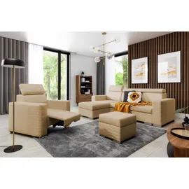 Fun Möbel Fernsehsessel CANTON Stoff 94 x 92 x 0 cm Beige mit Kissen