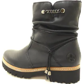 Rieker Damen Ankle Boots Z5770, Frauen Stiefeletten,flach,Stiefel,Bootee,Booties,halbstiefel,Kurzstiefel,uebergangsschuhe,schwarz (00),36 EU / 3.5 UK