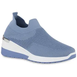 Damen Slip Ons in Blau