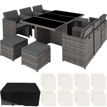 Tectake New York Set 11-tlg. grau