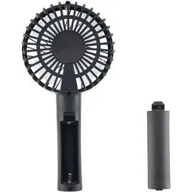 casativo Flexibler 2in1 Hand- & Tischventilator (schwarz): Akku- & USB-Betrieb, 3 Stufen für optimale Kühlung, kompakt, tragbar & ideal für Büro, Reise & Zuhause