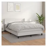 vidaXL Boxspringbett 140 x 190 cm Weiß