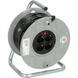 Brennenstuhl - Bat Kabeltrommel Ak 260 (50m Kabel, Aus Bruchfestem Kunststoff, 4 Steckdosen, Für Den Innenbereich)