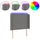 vidaXL LED Kopfteil Dunkelgrau 103x16x118/128 cm Stoff