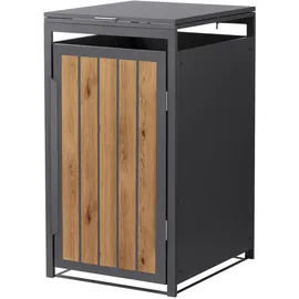 ML-Design Mülltonnenbox 68 x 80 x 120 cm anthrazit-holzoptik