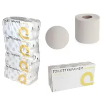 ReinigungsBerater Toilettenpapier 2-lagig naturweiss lichtgrau 8 Rollen x 250 Blatt, Klopapier 2-lagig, grau