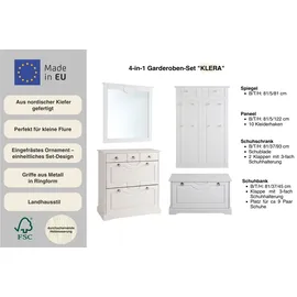 OTTO home Klera Garderoben-Set 4-teilig 0 x 0 x 0 weiß