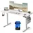 Songmics Höhenverstellbarer Schreibtisch 140 x 60 cm Wolkenweiß