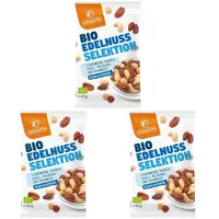 Landgarten Bio Edelnuss Selektion | Proteinreicher Erdnuss Mix für unterwegs | 45 g (3er Pack)