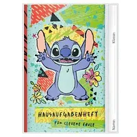 ROTH Hausaufgabenheft Disney Stitch für clevere Faule liniert A5 ohne Rand, 104 Blatt