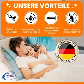Coemo Tellerlattenrost CubiFlex 140 x 200 cm 7-Zonen starr Tellerrahmen zur Selbstmontage