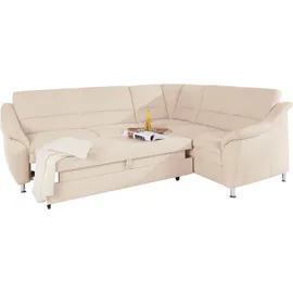 Home Affaire Ecksofa HOME AFFAIRE "Cardoso L-Form", beige (creme), B:249cm H:90cm T:209cm, Luxus-Microfaser Lederoptik (100% Polyester);Luxus-Microfaser (100% Polyester);Luxus-Microfaser ALTARA NUBUCK (100% Polyester);Struktur (100% Polyester), Sofas, Ecksofa,