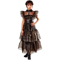 Rubie's Wednesday Addams Kostüm für Mädchen Rave 'n Dance – Halloween – Karneval (14-16 Jahre XL (156-160cm))