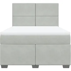 vidaXL Boxspringbett 140 x 200 cm Hellgrau