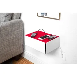 Kabelbox CHARGE-BOX weiß Filz rot