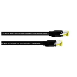 Cordial 15578 Netzwerkkabel, Patchkabel CAT 7a S/FTP 2.00m Schwarz PUR-Mantel 1St.