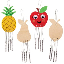 Früchte Windspiele  (pro Set 4) Basteln mit Holz