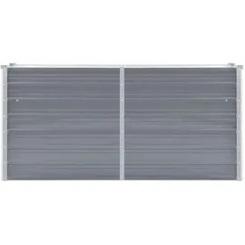 vidaXL Garten-Hochbeet verzinkter Stahl rechteckig 160 x 40 x 77 cm Grau