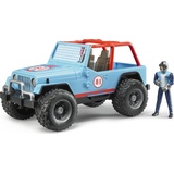 Bruder Jeep Cross Country Racer blau mit Rennfahrer
