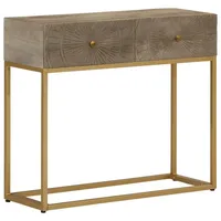 VidaXL Konsolentisch 90x30x76 cm Massivholz und Eisen vidaXL