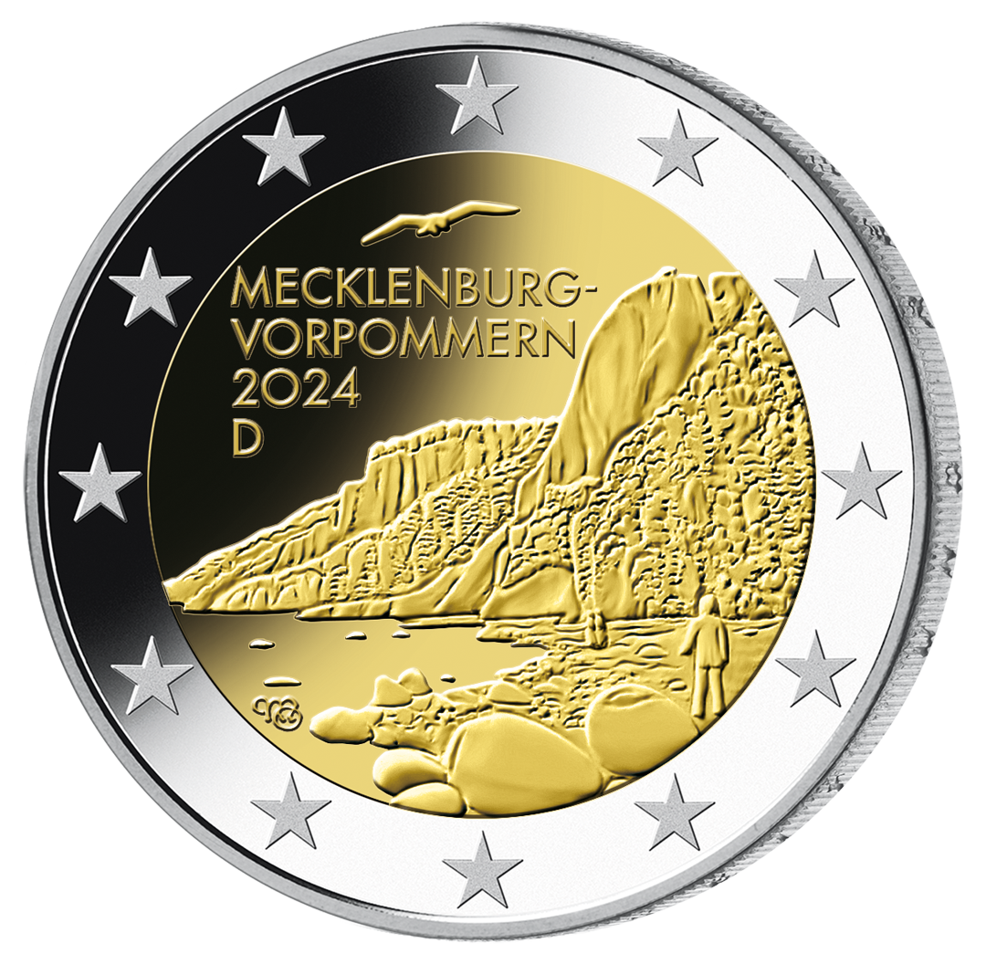 Deutschland 2024: 2 Euro Gedenkmünze "Mecklenburg-Vorpommern"
