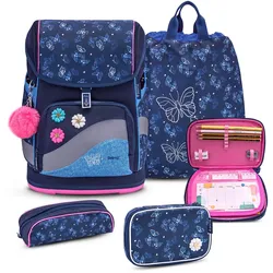 Rucksack Smarty Plus Premium Schulranzen Set 4-teilig Sapphire Tasche