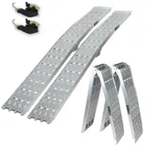 Trutzholm Auffahrrampe 226 cm 1360 kg klappbar Aluminium profiliert silber 2 St.