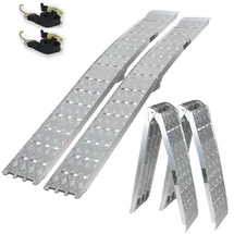 Trutzholm Auffahrrampe 226 cm 1360 kg klappbar Aluminium profiliert silber 2 St.