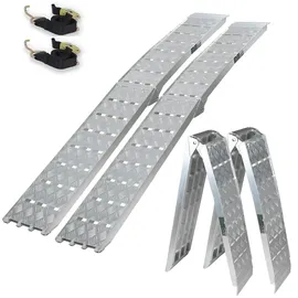 Trutzholm Auffahrrampe 226 cm 1360 kg klappbar Aluminium profiliert silber 2 St.