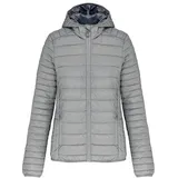 Kariban Leichte Damen Kapuzen Steppjacke Stepp-Jacke K6111 marl silver XS