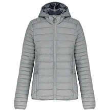 Kariban Leichte Damen Kapuzen Steppjacke Stepp-Jacke K6111 marl silver XS
