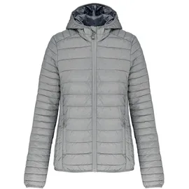 Kariban Leichte Damen Kapuzen Steppjacke Stepp-Jacke K6111 marl silver XS