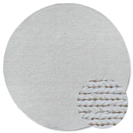 Villeroy & Boch Francois weiß, Ø:160cm, Wolle, Teppiche, in rund, oval, Läufer, handgewebt, Wolle, Wohnzimmer, Schlafzimmer