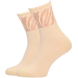 TAMARIS Zebra Socken 2er Pack Beige 35-38